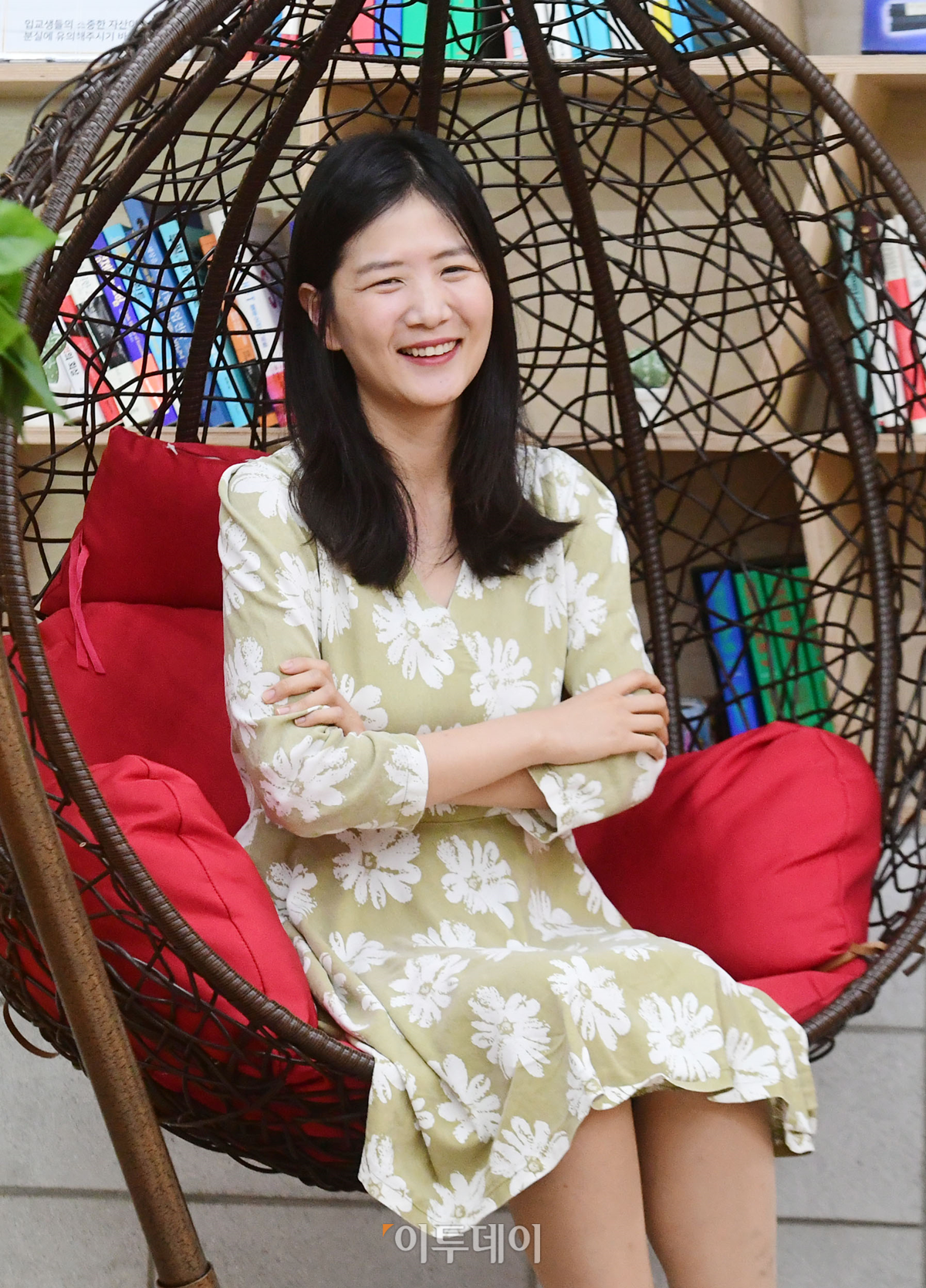 ▲이미영 에코플레이 대표가 서울 양천구 목동 중소기업유통센터에서 이투데이와 인터뷰에 앞서 포즈를 취하고 있다. 고이란 기자 photoeran@