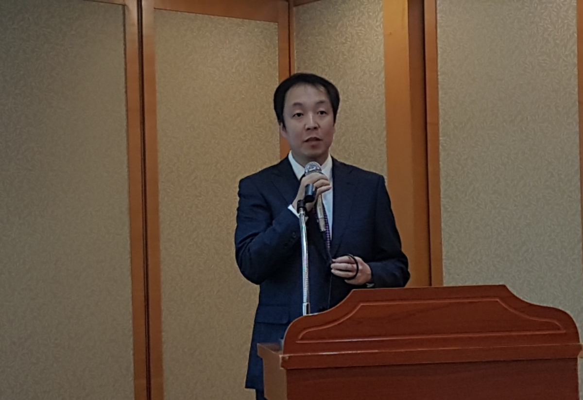 ▲김도형 노터스 대표가 12일 서울 여의도 영등포구에서 기자간담회를 열고 상장 계획을 밝히고 있다.  (노우리 기자 @we1228)