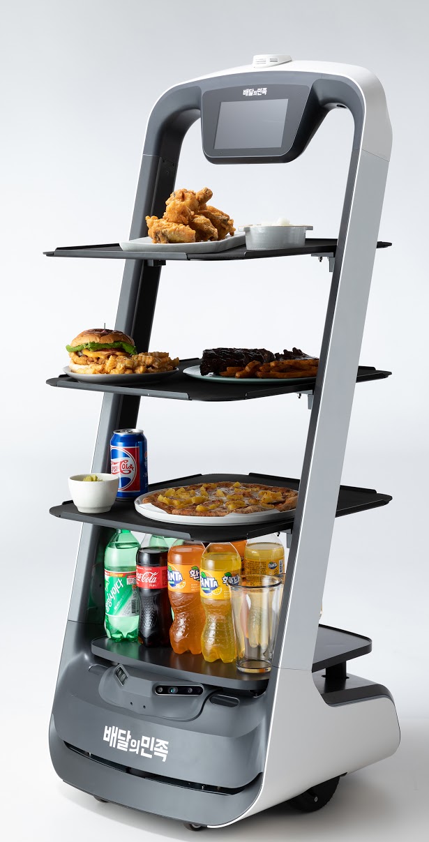▲서빙로봇인 '딜리' (사진제공=우아한형제들)
