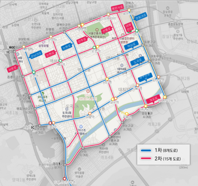 ▲서울 강남 자율주행 실증도로 개요. (출처=서울시)