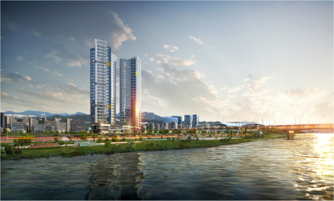 ▲'덕은 DMC 에일린의 뜰' 투시도.(자료 제공=아이에스동서)