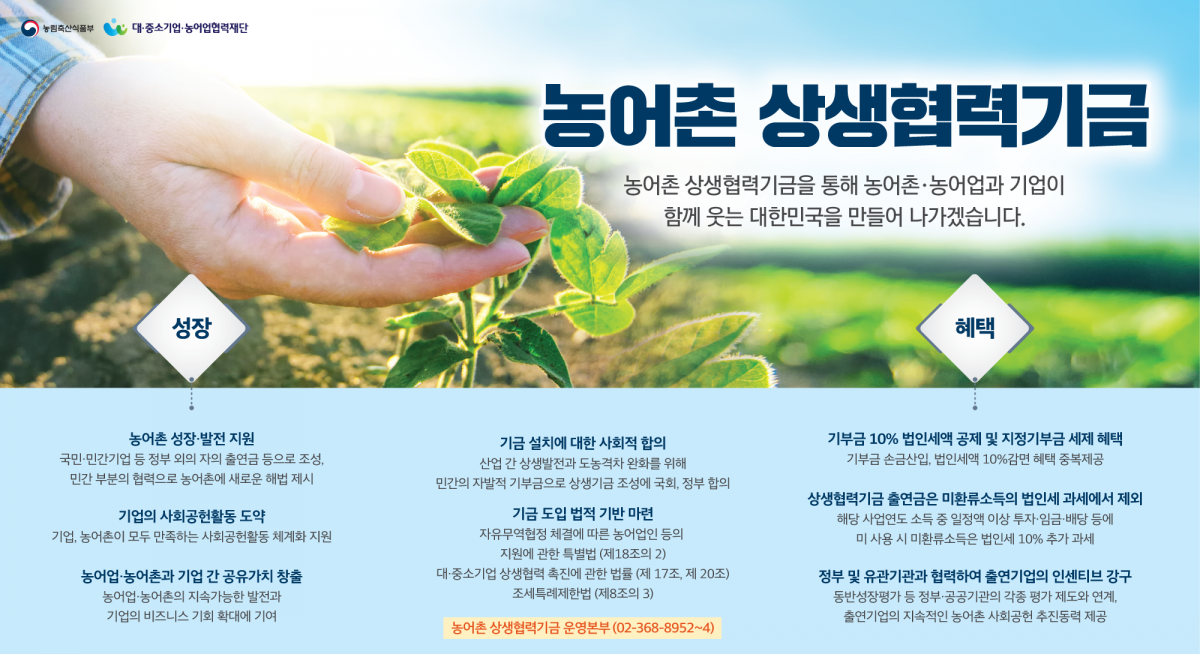 ▲농어촌상생협력기금. (자료제공=농림축산식품부)