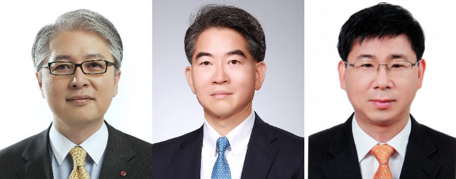 ▲(왼쪽부터) 올해 연말 인사에서 선임된 권봉석 LG전자 대표, 정호영 LG디스플레이 대표, 강계웅 LG하우시스 대표 (사진제공 LG)