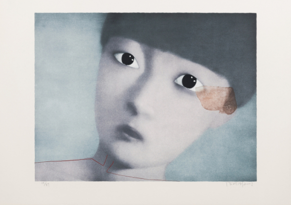 ▲징 샤오강, 'Sister', lithograph, sheet: 56×76cm 