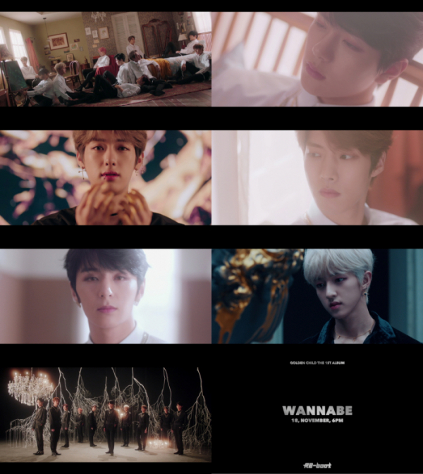 ▲골든차일드 '워너비' 뮤직비디오 티저(사진제공=울림엔터테인먼트)