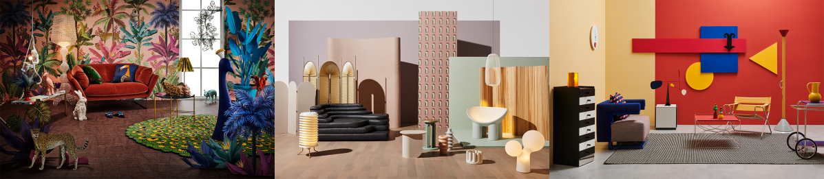 ▲LG하우시스가 '2020/21 디자인 트렌드 세미나'에서 제시한 3가지 테마. 왼쪽부터 러브 누아르, 데일리 에픽, 드림 픽션. (사진제공=LG하우시스)