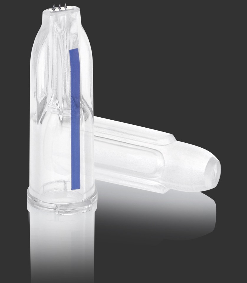 ▲나노소프트는 필러·보톡스 등을 시술에 사용하는 주사기(니들)다. (아이더마바이오)