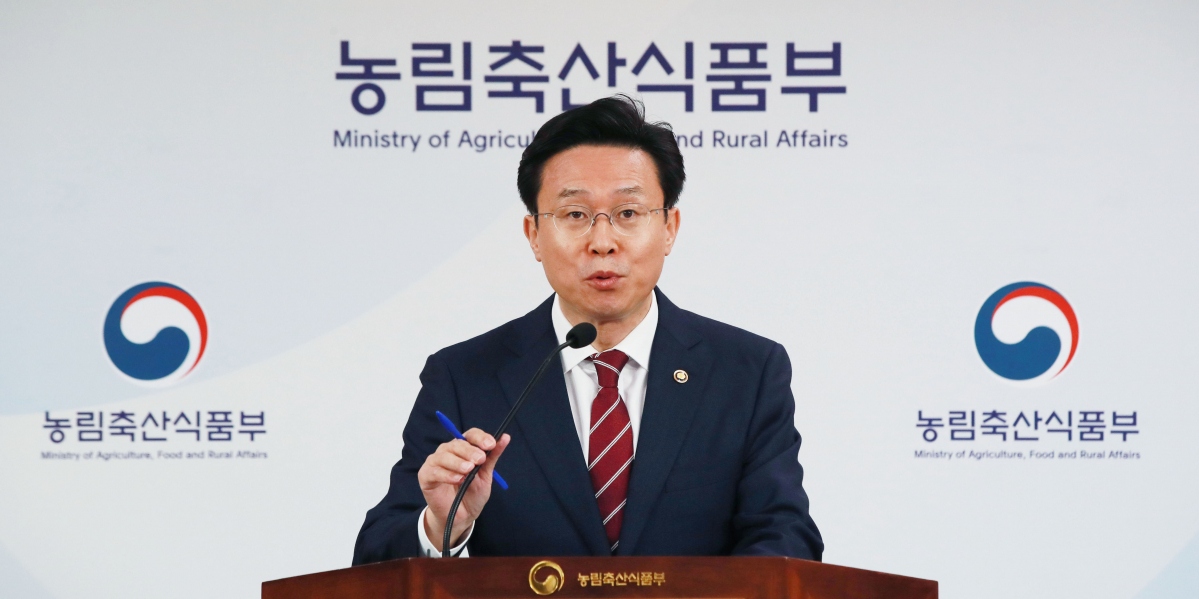 ▲이재욱 농림축산식품부 차관이 3일 오전 정부세종청사 농림축산식품부 기자실에서 식품산업 활력제고 대책 발표를 하고 있다.  (연합뉴스)