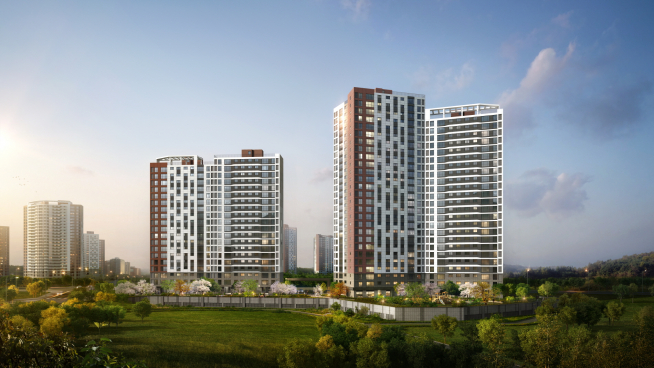 ▲HDC현대산업개발 '청주 가경 아이파크 4단지' 투시도. (HDC현대산업개발)