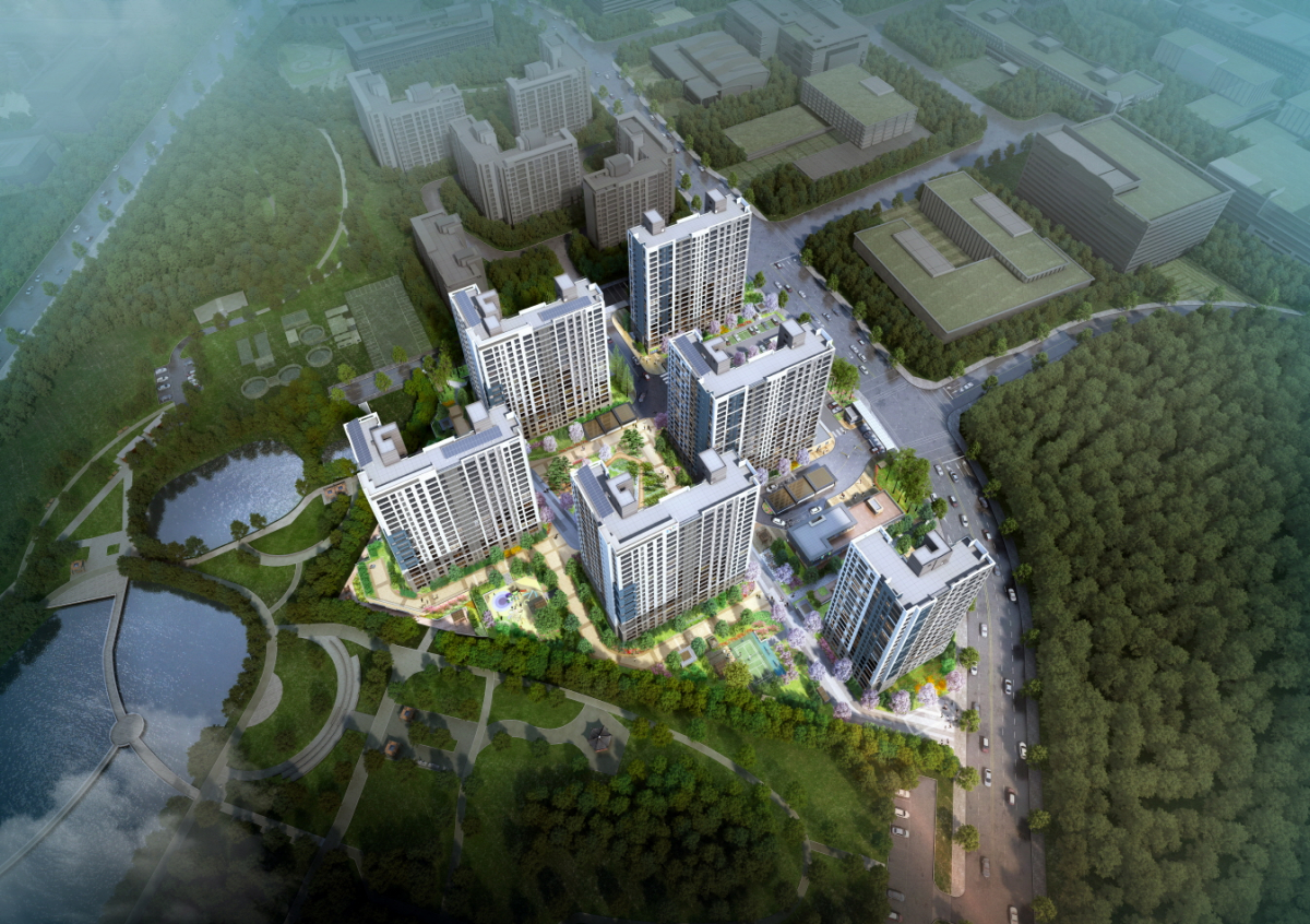 ▲광주 '남구 도시첨단 D2블록 제일풍경채' 아파트 조감도. (자료제공=제일건설)