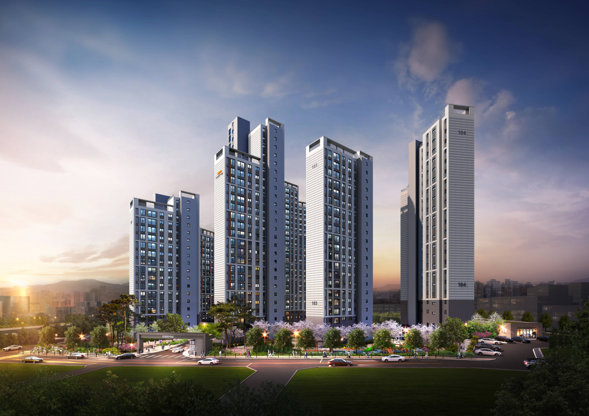 ▲e편한세상 부평역 어반루체 야경투시도. (자료제공=삼호)