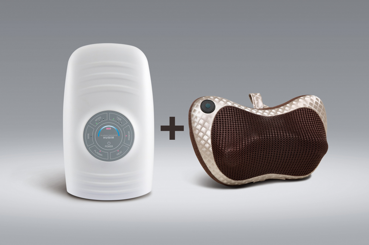 ▲휴심이 플라즈마 기능을 탑재한 '아담 핸드케어 손마사지기'를 구매한 고객을 대상으로 선착순 300명에게 메디니스 아이텍2 쿠션 멀티마사지기를 증정한다고 16일 밝혔다.
 (휴심)