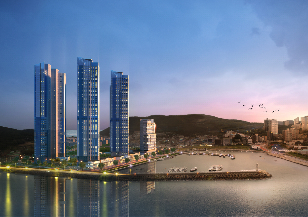 ▲‘부산 오션시티 푸르지오’ 상업시설 투시도.(사진 제공=대우건설)
