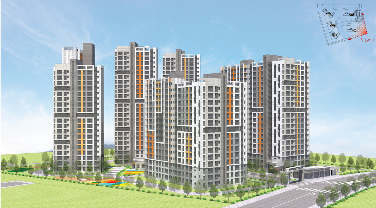 ▲화성 봉담 A-2블록 아파트 조감도. (사진=한국테크놀로지)