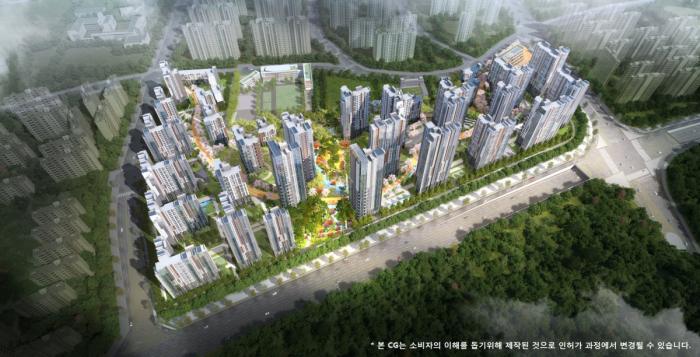 ▲'개포 프레지던스 자이' 아파트 단지 조감도. (자료 제공=GS건설)