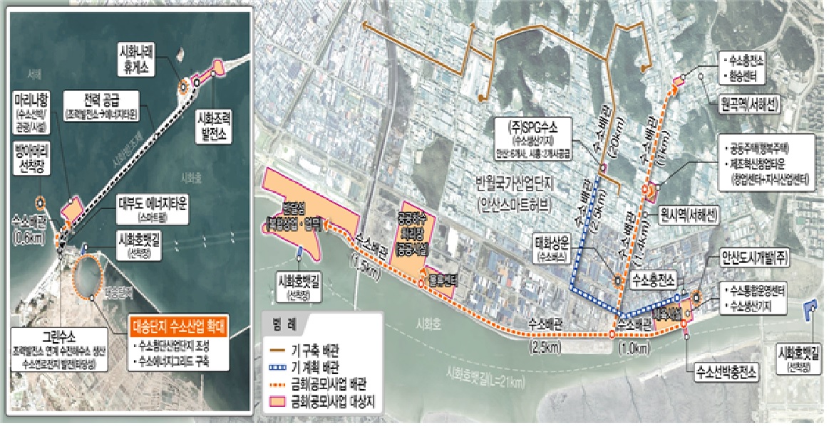 ▲경기 안산시 '글로벌 수소도시, ECO 안산' 기본 개념도. (자료제공=국토교통부)
