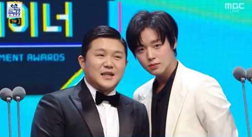▲ '2019 MBC 방송연예대상' 박지훈(사진제공=MBC)