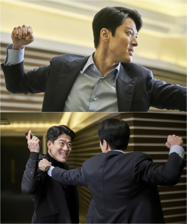 ▲이동건이 분노의 주먹을 쥔다.(사진제공=TV조선 '레버리지: 사기 조작단' 제공)