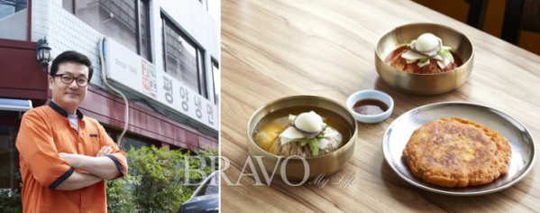 ▲Third owner of Gyeongin Noodle House, Ham Jong-uk and representative menus.(오병돈 프리랜서 obdlife@gmail.com)