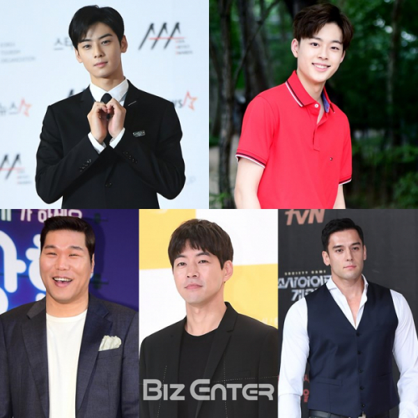 ▲'핸섬 타이거즈' 서장훈, 이상윤, 줄리엔강, 차은우, 유선호(비즈엔터DB)