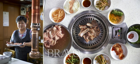 ▲Founder of Daejeon Galbi House, Lee Jeom-sun and dining table of Pork Ribs, and Soybean Sprout Stone Pot Rice(오병돈 프리랜서 obdlife@gmail.com)