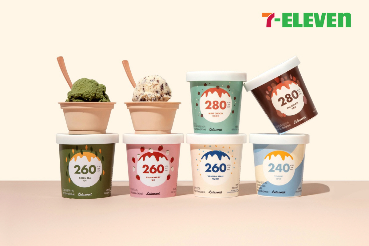 ▲세븐일레븐 저칼로리 아이스크림 브랜드 ‘라라스윗’.
