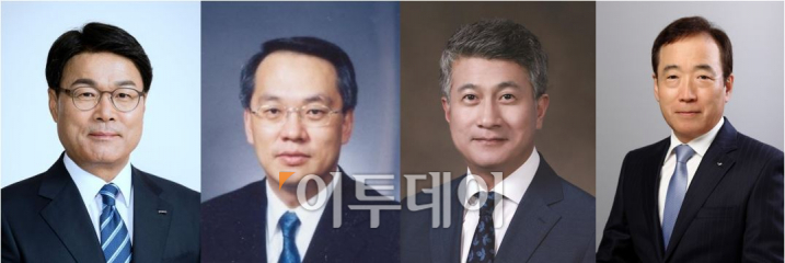 ▲(왼쪽부터) 최정우 포스코 회장, 김용환 현대제철 부회장, 장세욱 동국제강 부회장, 이순형 세아그룹 회장