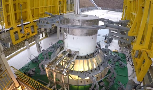 ▲누리호 3단 인증모델(QM) 연소시험 (한국항공우주연구원 제공)