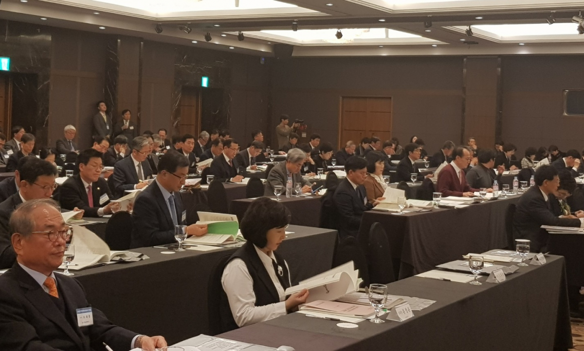 ▲21일 오후 2시 더케이호텔서울에서 ‘2020년도 전문대교협 정기총회’가 열렸다. (손현경)