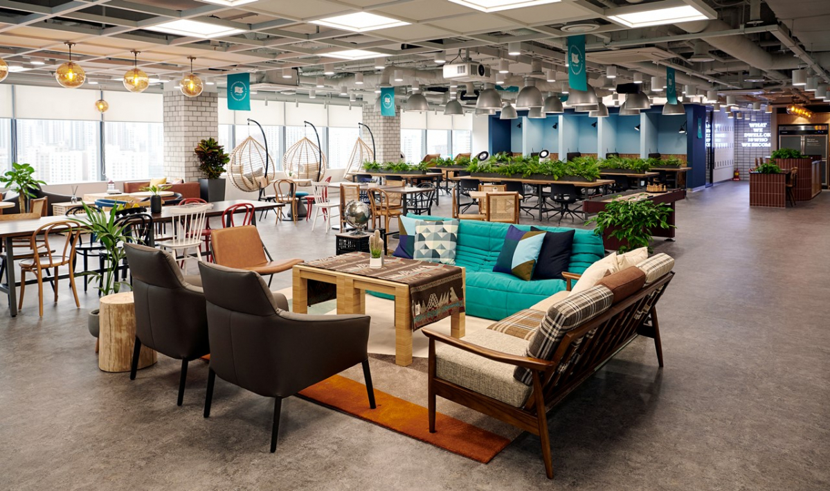 ▲플래그원서울역캠프메인라운지 전경