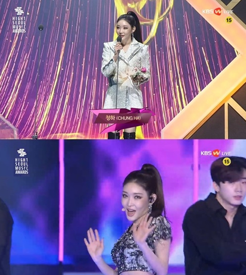 ▲'제29회 하이원 서울가요대상' 청하(사진제공= KBS W)