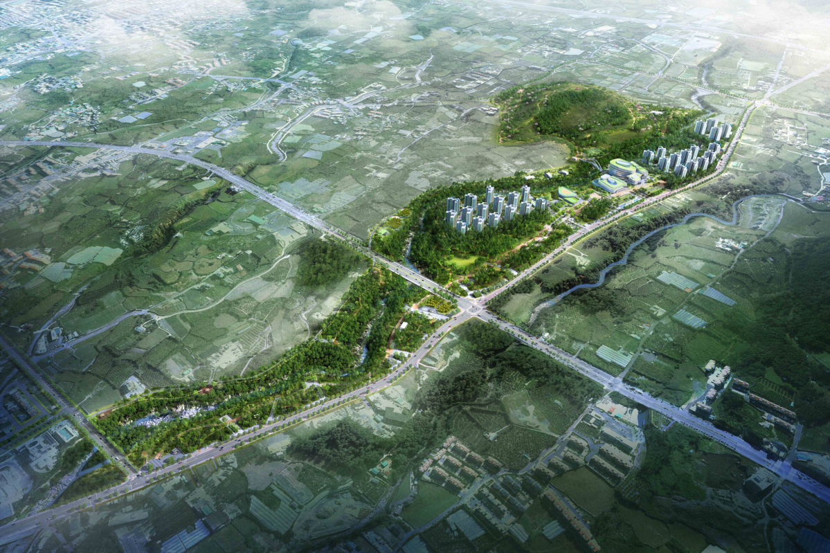 ▲호반건설이 조성할 예정인 제주 오등봉공원 조감도. (자료 제공=호반건설)