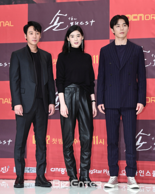 ▲OCN 드라마 ‘손더게스트(손 the guest)’ 김동욱, 정은채, 김재욱(비즈엔터DB)