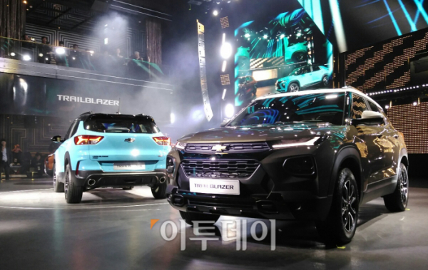 ▲한국지엠(GM)이 16일 새로운 SUV 트레일블레이저를 공개하고 사전계약에 돌입했다.  (유창욱 기자 woogi@)