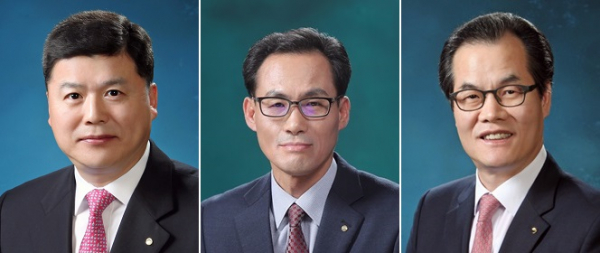 ▲(왼쪽부터)권광석·김정기·이동연 후보