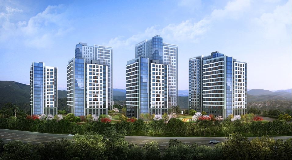 ▲경기 과천시 과천지식정보타운지구(S9블록)에 들어설 예정인 '과천 제이드 자이' 아파트 조감도.  (자료출처=과천제이드자이 홈페이지 캡처)