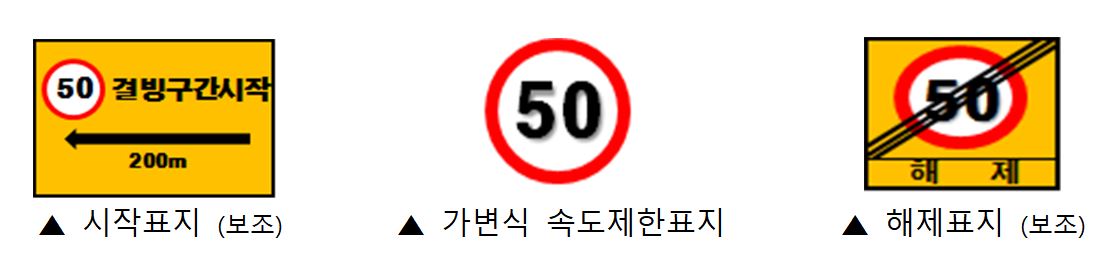 ▲국토교통부와 경찰청은 13일 전체 결빙취약 관리구간에 가변형 속도제한표지를 설치하기로 했다. (출처=국토교통부)