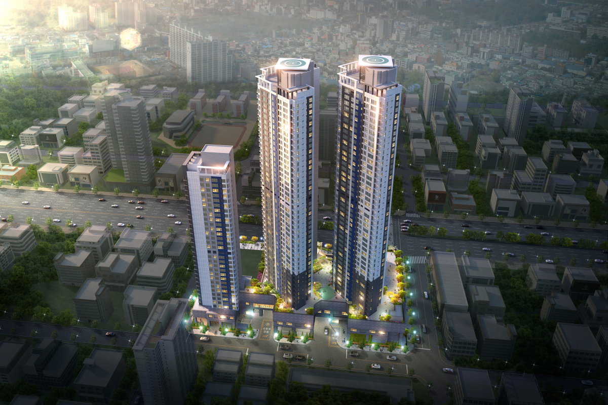 ▲두산건설이 대구 달서구 본리동 일대에 공급할 예정인 ‘뉴센트럴 두산위브 더제니스’ 조감도. (사진제공=두산건설 )