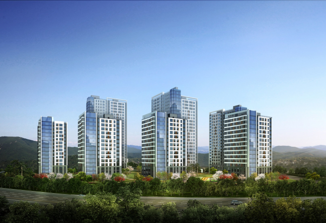 ▲'과천 제이드자이' 아파트 투시도. (GS건설)