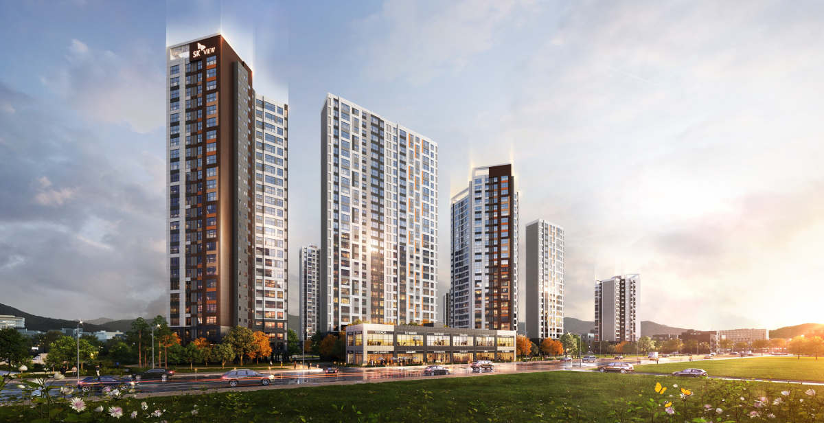 ▲SK건설이 수주한 대전 동구 삼성동 '삼성동1구역' 재건축 단지 조감도. (자료 제공=SK건설)