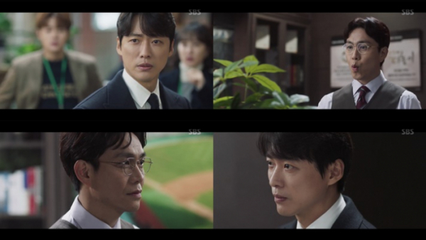 ▲'스토브리그' 남궁민과 오정세.(사진제공=SBS)