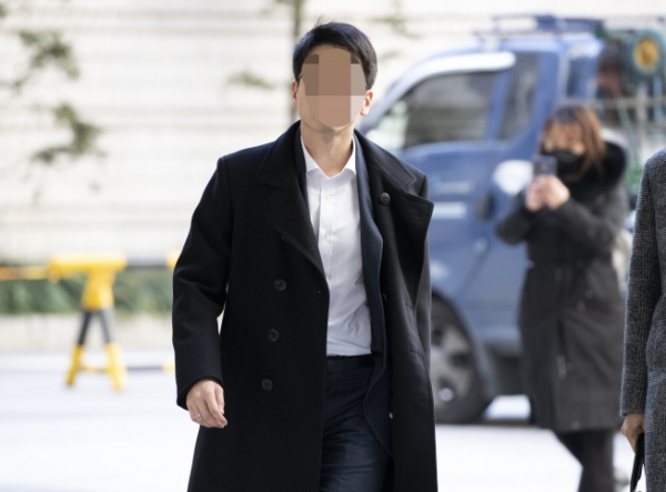 ▲CJ그룹 장남 이선호씨가 6일 서울고등법원에서 열린 항소심 선고 공판에 출석하고 있다.  (연합뉴스)