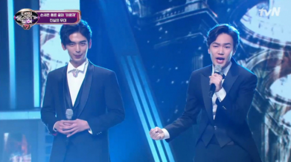 ▲윤종진(좌측), 손새은 동료 골퍼 이윤재(사진=Mnet '너의 목소리가 보여7' 방송화면 캡처)