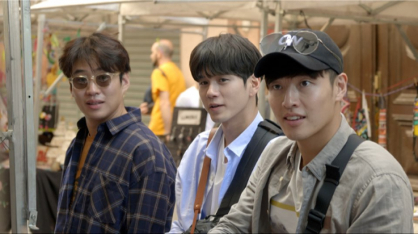 ▲'트래블러' 강하늘, 안재홍, 옹성우(사진제공=JTBC)