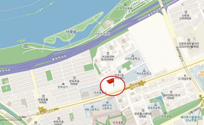 ▲서울 서초구 신반포15차 재건축 사업지 위치도. (자료 제공=서울시)