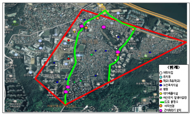 ▲동작구 서달로 및 흑석 한강로 일대. (출처=서울시)