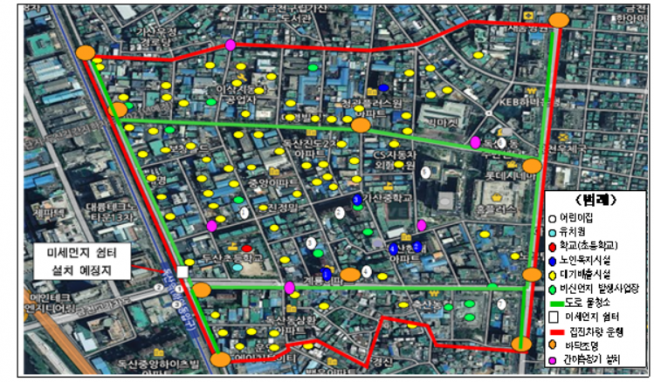 ▲금천구 두산로 및 범안로 일대. (출처=서울시)