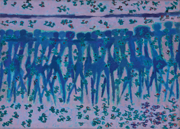 ▲김 환 기, 1913-1974, <4월의 행진>, oil on canvas, 73.3×99.6cm, 1961.4 경매 추정가 7억~10억원. (사진 = 서울옥션)