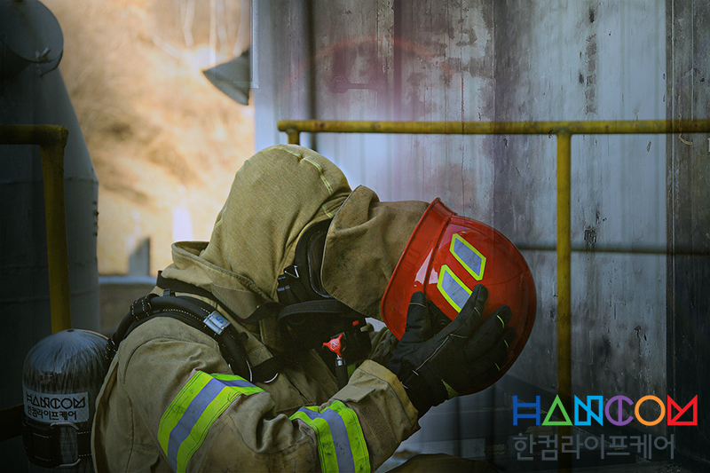 ▲방화두건 이미지. (사진제공=한컴라이프케어)