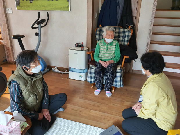 ▲국내 최고령 확진자가 완치 판정을 받았다. (사진제공=청도군)